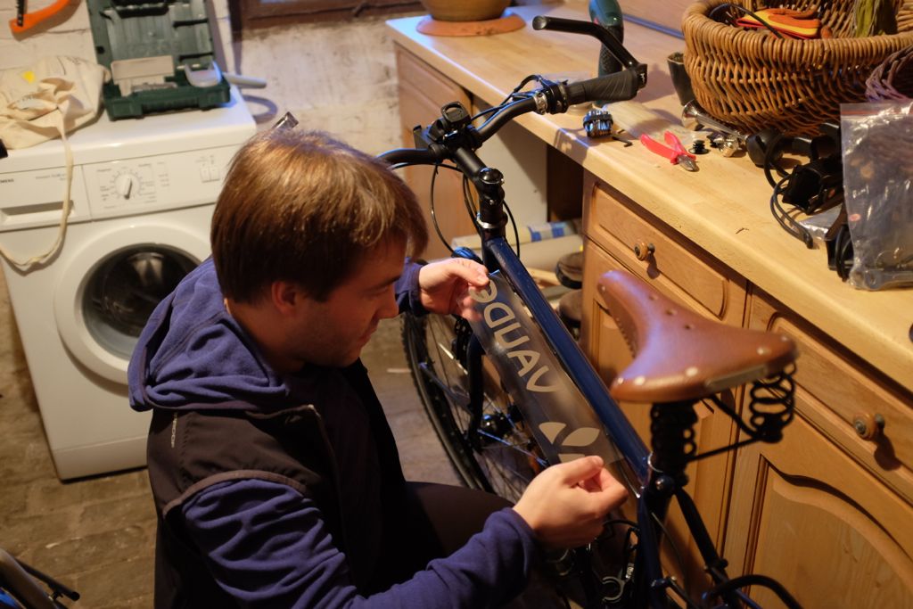 Die Räder werden flott gemacht.