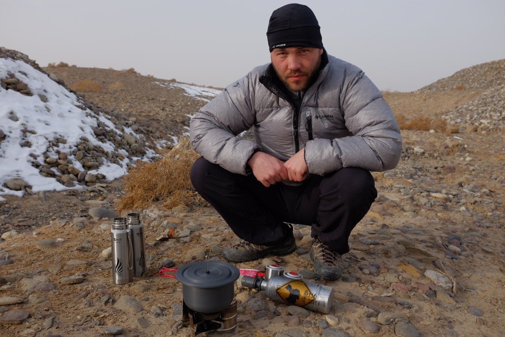 Frühstück in der Taklamakan