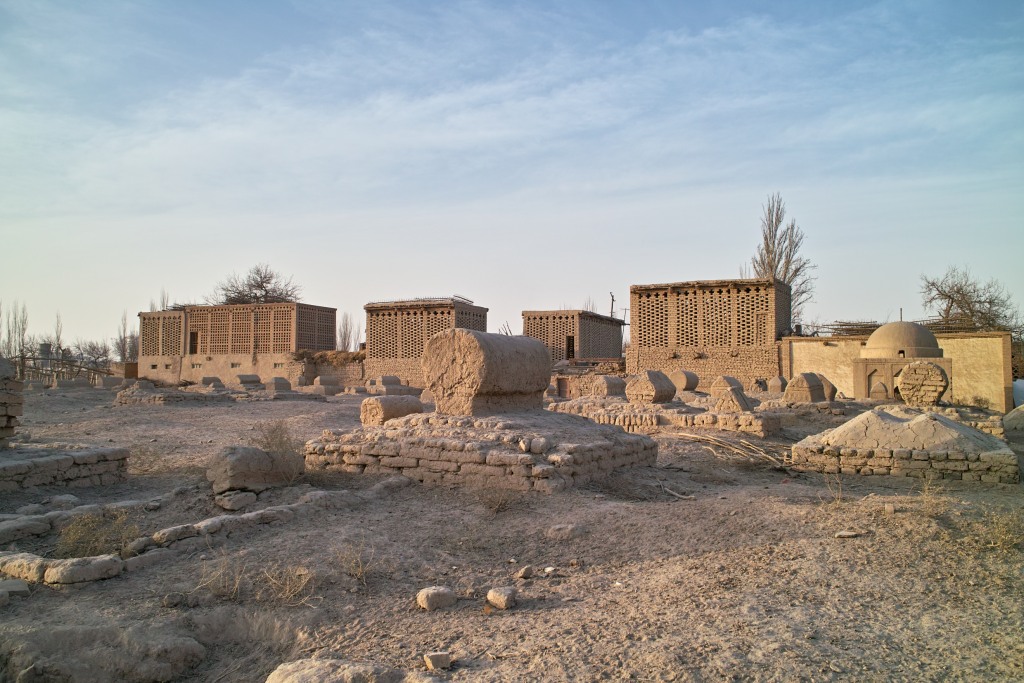 Trockenräume zur Weintraubenherstellung in Turpan