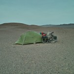 Orkan in der Wüste in Xinjiang