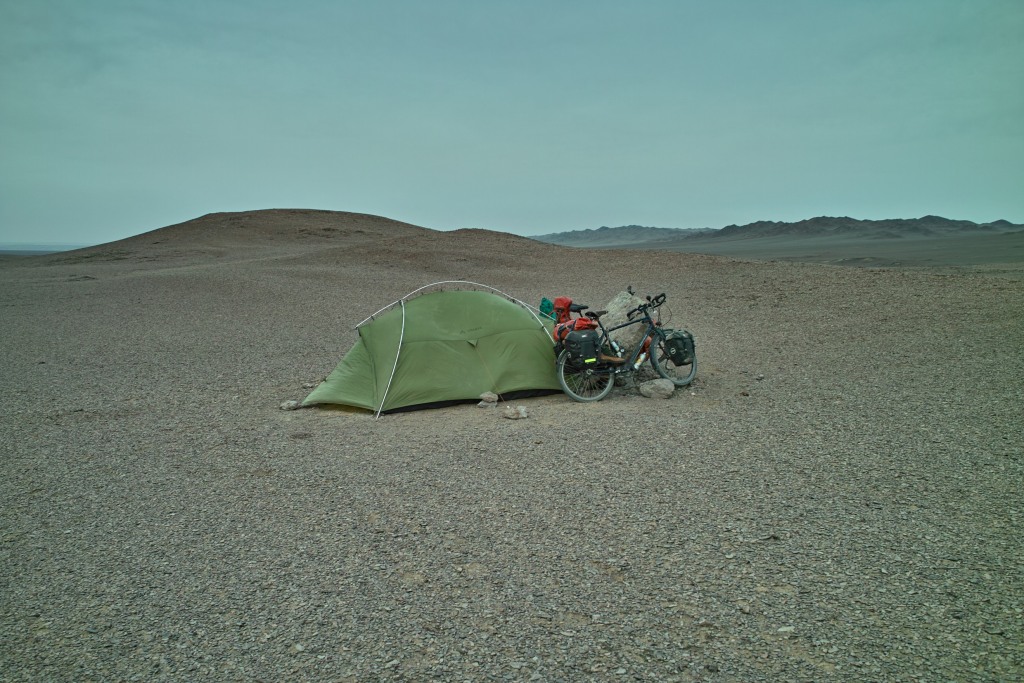 Orkan in der Wüste in Xinjiang