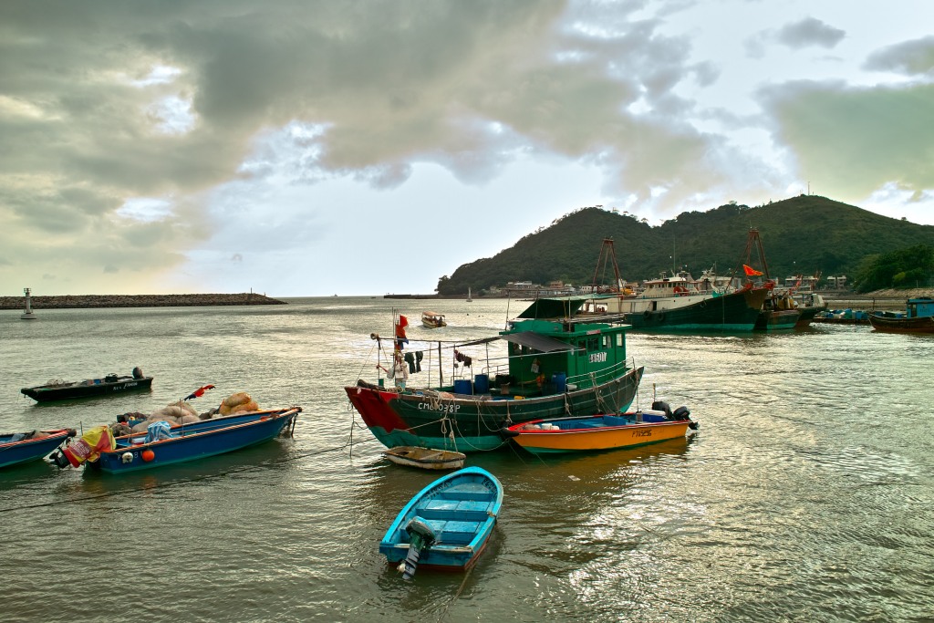 Hafen auf Lantau Island.