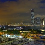 Kowloon bei Nacht.