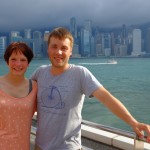Wir zwei in Kowloon.