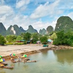 Perfekte Karstlandschaften in Yangshuo.
